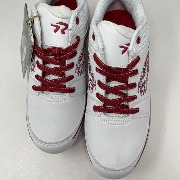 Ringor Flite Spikes Softball Metal‎ Cleats Womens 8.5 Rising Tide White Red New - Picture 3 of 9